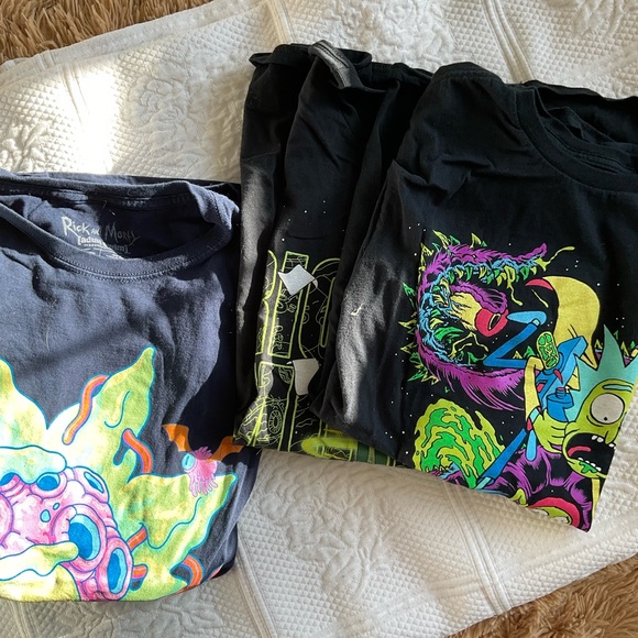 3 Rick and Morty Adult Swim T shirts - Picture 2 of 7